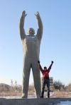 Gagarin monument Baikonur